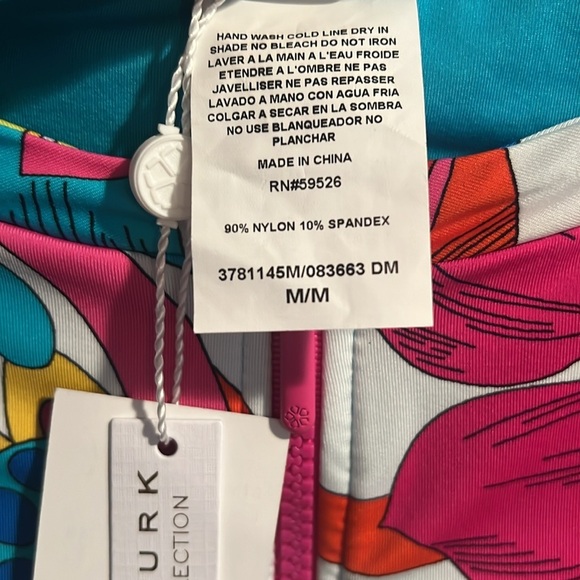 NWT Trina Turk Standard Fontaine Paddle/onepiece/rashguard/board swimming suit - Picture 7 of 8